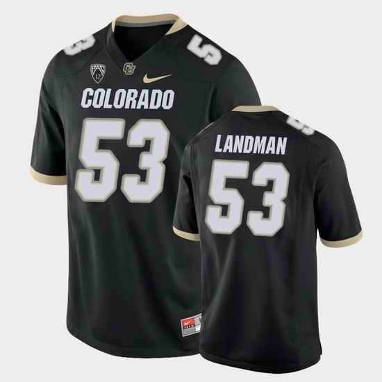 Men Colorado Buffaloes Nate Landman College Football Black Game Jersey